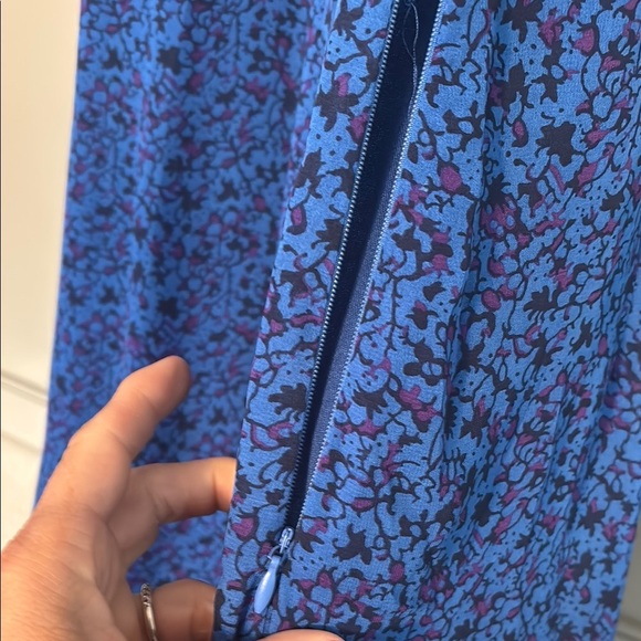 TCEC doll floral print blue midi dress size medium - Picture 4 of 8